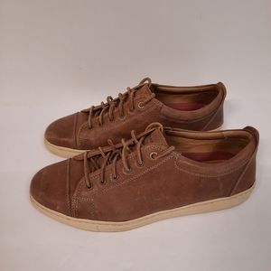 Trask Brown Leather Sneakers Men's Size 11.5 Leather Lace Up Casual Shoes